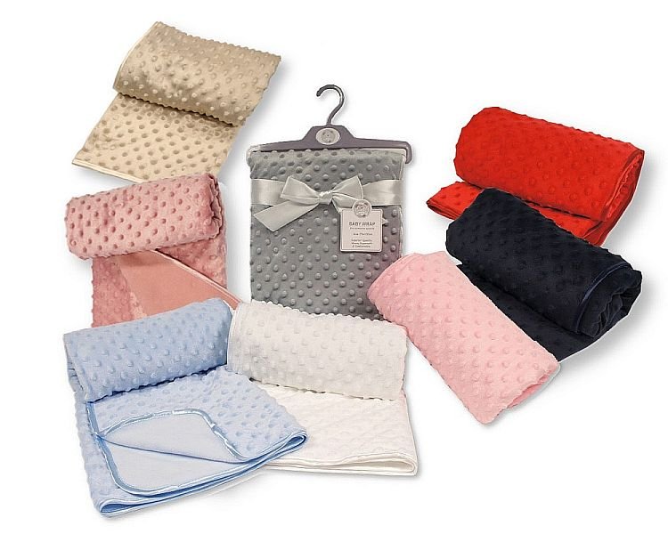 Baby Velour Bubble Wrap With Fleece Back And Satin Trim In Uk