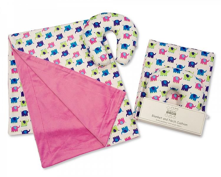 Buy Baby Blanket And Neck Cushion Set Girls Online In Uk