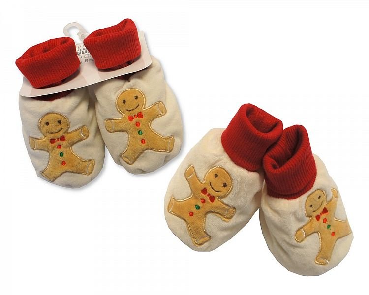 Buy Baby Christmas Booties Gingerbread Man Online In Uk