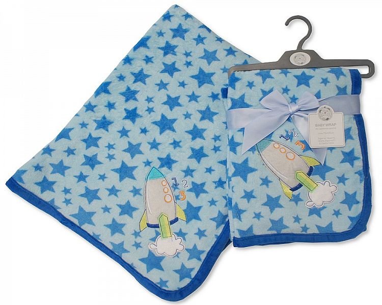 Buy Baby Coral Fleece Wrap Online In Space Ship