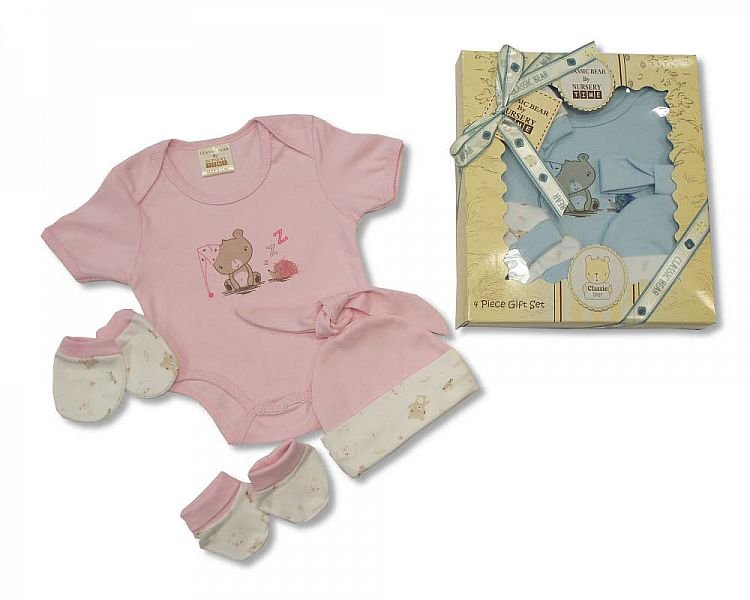 Buy Baby Cotton Gift Set 4 Pcs Classic Bear Online In Uk