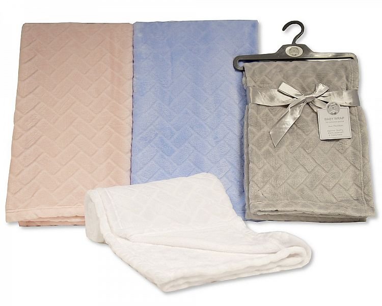 Buy Baby Embossed Jacquard Flannel Wrap Online Uk