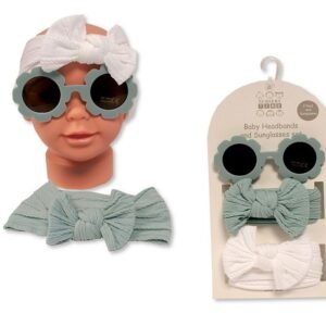 Buy Baby Girls 2 Headbands And Sunglasses Sage Online In Uk