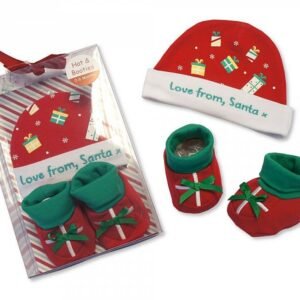 Buy Baby Hat And Booties Cotton Gift Set Love From Santa