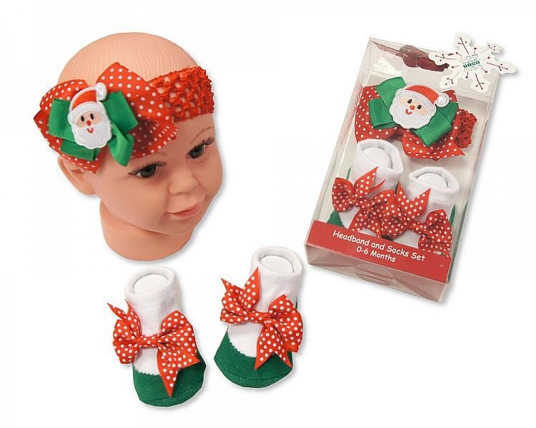 Buy Baby Headband And Socks Set Santa Online