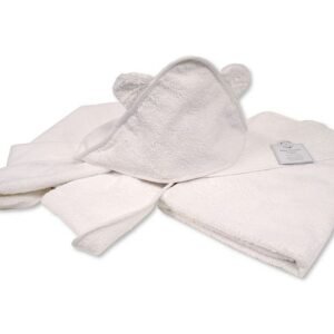 Buy Baby Hooded Towel With Ears White Online In Uk