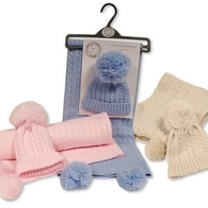 Buy Baby Pompom Wrap And Hat Set