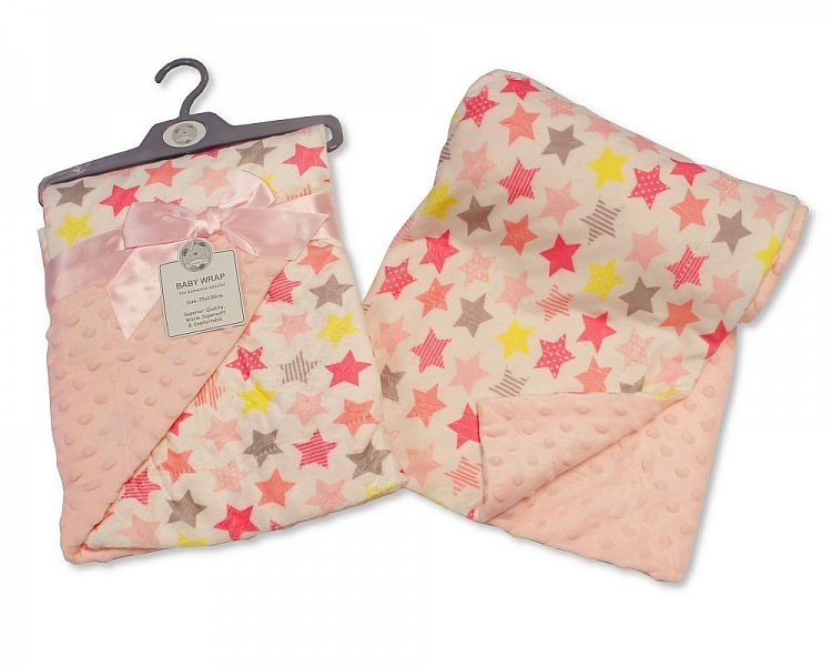 Buy Baby Reversible Wrap Stars Online In Pink
