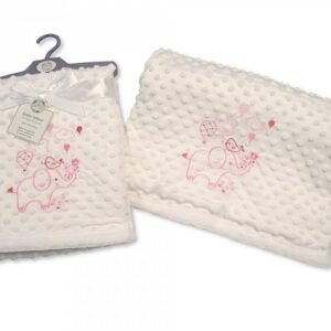 Buy Baby Soft Velour Dotted Wrap Online In Pink