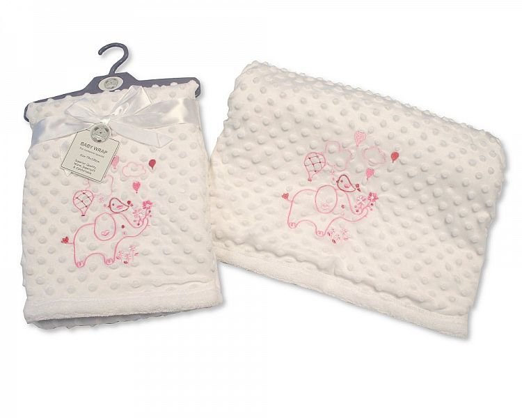 Buy Baby Soft Velour Dotted Wrap Online In Pink