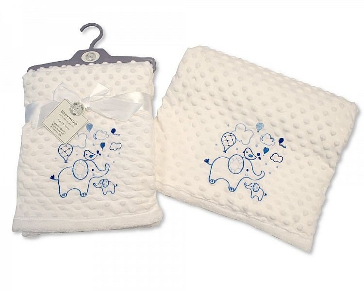 Buy Baby Soft Velour Dotted Wrap Sky Online In Uk