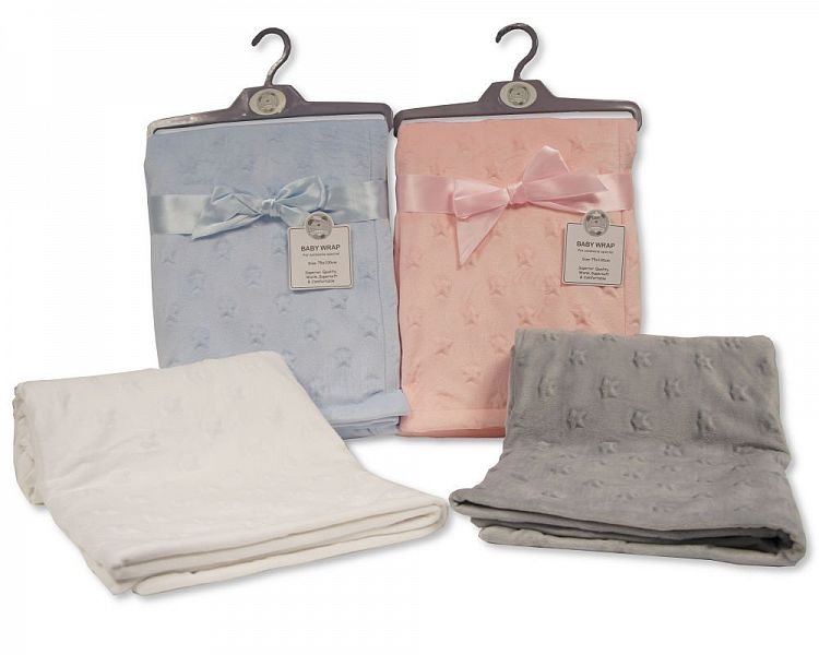 Buy Baby Star Embossed Velour Wrap Online In Uk