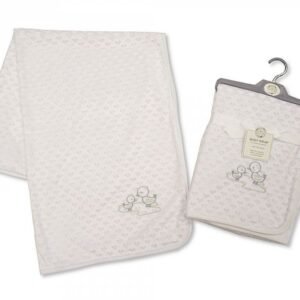 Buy Baby Wrap White With Hearts Pattern Embroidery Online