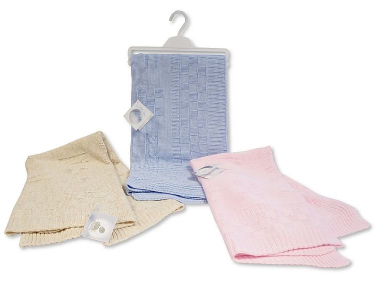 Buy Knitted Baby Wrap With Pointelle Pattern Online In Uk