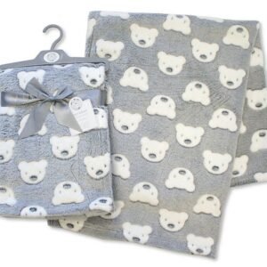 Buy Printed Baby Wrap Teddy Online In Grey