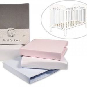Buy Cotton Cot Sheets Fitted 2 Pack Baby Sheet Online In Uk