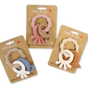 Baby Silicone Teether Toy - Set of 3